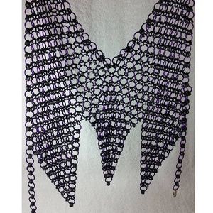 Chainmail Halter Top Handmade Purple Black X-Small